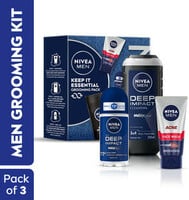 Nivea Men Combo, Gift Hamper for Men, With Body Wash, Face Wash & Roll On, Clean...