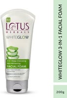 LOTUS HERBALS Whiteglow 3 In 1 Deep Cleaning Skin Whitening Facial Foam, With Mi...