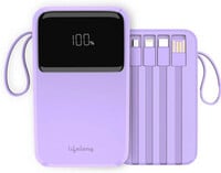 Lifelong 10000 mAh 22.5 W Wireless Compact Pocket Size Power Bank  (Purple, Li...