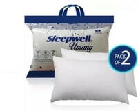 Sleepwell Pillow Set || Comfort And Support Pillow Microfibre Solid Sleeping Pil...