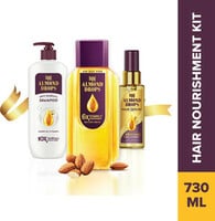BAJAJ Almond Drops Hair Nourishment Kit - Almond Drops Hair Oil 350ml + Shampoo ...