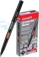 LUXOR Blue CD/DVD/OHP Marker  (Set of 10, Blue)