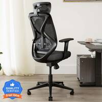CARLTON LONDON Atlas Mesh Office Adjustable Arm Chair  (Black, DIY(Do-It-Yours...