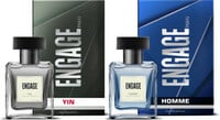 Engage Yin + Homme EDP Combo for Men 50ml x2, Skin Friendly Eau de Parfum Eau de...