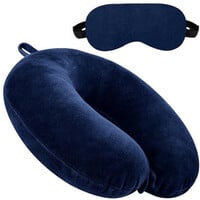 TrendTryst Fashion Polyester Fibre Nature Travel Pillow Pack of 1  (Blue)...