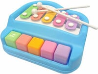 J K INTERNATIONAL 2 in 1 Xylophone and Piano Toy  (Multicolor)