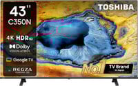 TOSHIBA C350NP 108 cm (43 inch) Ultra HD (4K) LED Smart Google TV with Dolby Vis...