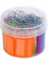 Shivom Mixcolor Keyring Keychain with Name Tag Labels Made in India,Pack of 50 W...