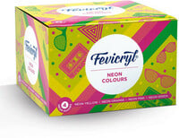 Fevicryl Neon Acrylic Colour Kit, Neon Paints (4 Shades, 15ml)  (Set of 4, Yel...