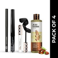Just Herbs Eye Regime Combo Pack of 4 | Kajal, Eyeliner, Mascara, Makeup Remover...