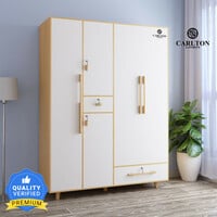 CARLTON LONDON Charlotte Engineered Wood 5 Door Wardrobe  (Finish Color - Mang...