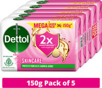 Dettol Skincare Moisturizing Bathing Soap with Argan Oil, Softer Skin  (5 x 15...
