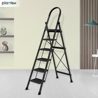 Plantex Ladder for Home/Anti-Skid Strong Foldable Wide 6 Step Ladder-(Apex -Blac...