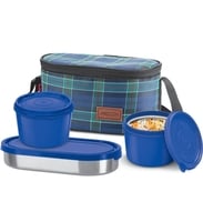 MILTON Decker Lunch Box (3 Containers, 1 x 475 ml , 2 X 500 ml each) With Jacket...
