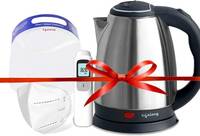 Lifelong Corona Warrior Kit - Electric Kettle (1.5L), N95 Mask, Contactless Ther...