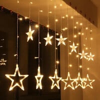 QUACE 138 LEDs 2.49 m Yellow Steady, Flickering Star Rice Lights  (Pack of 1)...