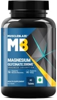 MUSCLEBLAZE Magnesium Glycinate 2000mg (440mg Elemental Magnesium) | For Men and...