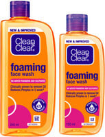 Clean & Clear Foaming Face wash 390ml| Clinically proven| Pimple & Acne removal ...