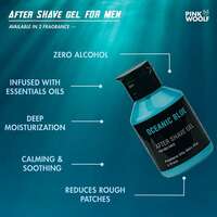 Pink Woolf Aftershave Gel For Men (OCEANIC BLUE), Freshens & Cools Oily Skin Pos...