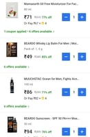 Flipkart minutes up to 85%off  Beardo  and mamaearth kwality, henko , Lavina...