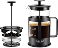 AGARO Delite French Press Coffee And Tea Maker, 4 Cups Coffee Maker  (Black)...
