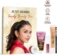 Just Herbs Trendy MakeUp Kit with Kajal, Lip Gloss, Cheek & Tint, Foundation, St...