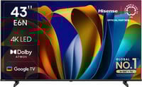 Hisense E6N 108 cm (43 inch) Ultra HD (4K) LED Smart Google TV with Dolby Vision...