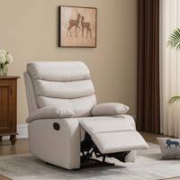 LOOT - Oakcraft Leatherette Manual Recliner  (Finish Color - White, DIY(Do-It-...
