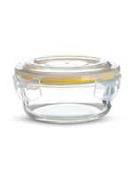 Buy Bergner Transparent Borosilicate Glass Microwave Safe Clip On Fridge Contain...