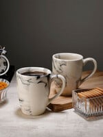 Buy CDI White Marble Ceramic Microwave Safe 2 Piece Mugs 350ml - Cups And Mugs f...