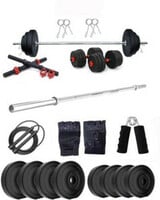 Spirax 20KG PVC Weight Set with Dumbbell Rods, 3ft Straight Rod & ACC Gym Gym & ...