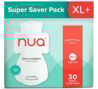Nua Complete Comfort 30 Heavy Flow XL+ | Essentials Pack | 4X Comfort Sanitary P...