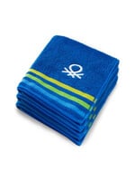 Buy United Colors Of Benetton 3Pcs Blue & Green Striped Pure Cotton 450 GSM Face...