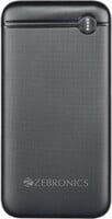 ZEBRONICS 10000 mAh 20 W Slim Power Bank  (Black, Lithium Polymer, Power Deliv...