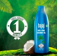Bajaj 100% Pure Coconut Oil 600ml Made with Premium Grade 1 Quality Coconuts Hai...