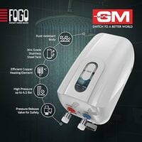 GM Fogo 3 L Instant Water Geyser  (White)