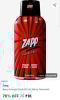 Zapp Berry Energy Drink 57ml - Flipkart Minutes