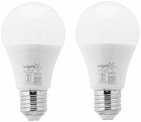 Wipro Garnet 7W LED Bulb (Pack of 2) – Warm White, E27 Base, 220° Coverage, 4...