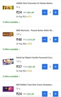 Flipkart minutes - Up to 70%off beco bamboo, Nibbles Masala , cake , Peanut Butt...