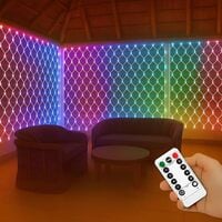 Gesto Net Mesh Lights – 200 LED Multicolor Waterproof Serial String Lights wit...