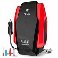 TUSA Tyre Inflator for Car - 150 PSI, 12V DC Portable Air Compressor with Digita...