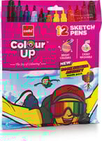 Cello ColourUp  Fine Nib Sketch Pens  with Washable Ink  (Set of 12, Multicol...