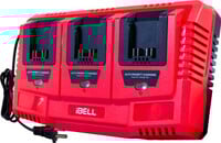 iBELL One Power Series Li-Ion Tri Charger,3 Slot 21V Battery Charger with USB Po...