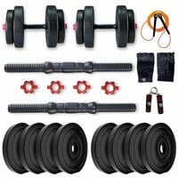 BULLAR Adjustable Dumbbells Set 8 Kg to 20 Kg with Pair of Dumbbell Rods and PVC...