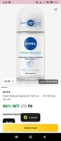 Flipkart minutes  Up to 96%off Fresh Natural Deodorant Roll-on  -  For Women...