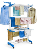 ABOUT SPACE 5.5 ft Clothes Drying Stand - 3 Layer Foldable Cloth Dryer Stand, Po...