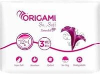 Origami 3 Ply Soft And Highly Absorbent Toilet Tissue Paper | 100% Natural Virgi...
