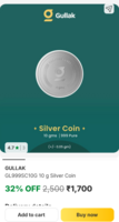 10g Silver coin at 1700