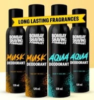 BOMBAY SHAVING COMPANY Fresh Aqua & Intense Musk 120mlx4 (480 ml, Pack of 4)...