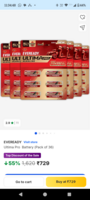 EVERADY AAA Ultima Pro (800%)  Battery pack of 36 (LOWEST EVER)